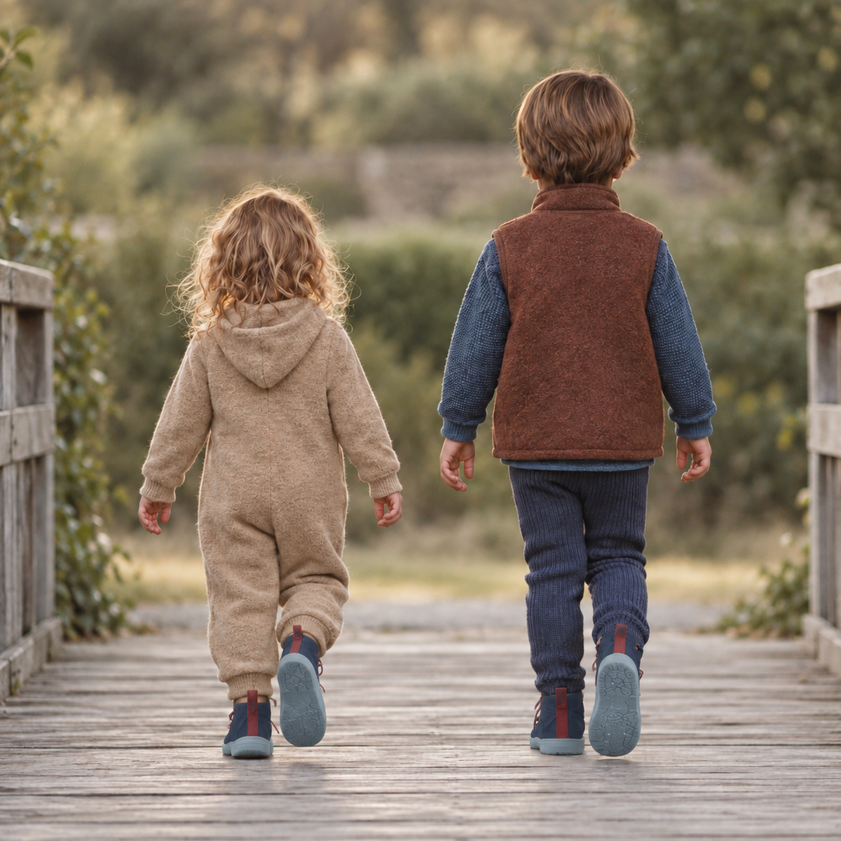 Wärmende und praktische Wollkleidung für Kinder von 4 - 7 Jahren
