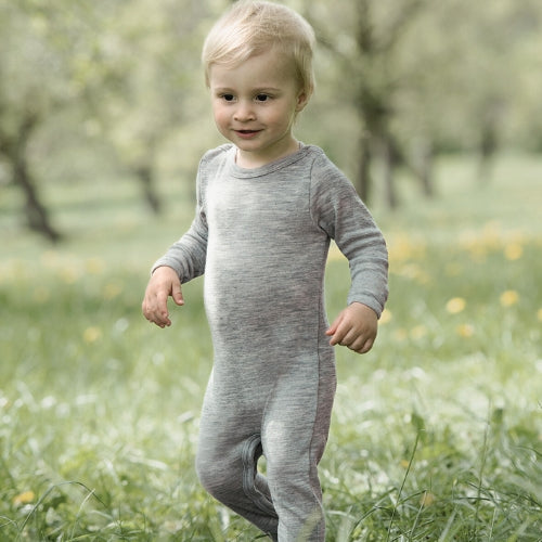 Baby/Kleinkind Schlafoverall aus Bio-Schurwolle-Seide-Mischung - sasaní
