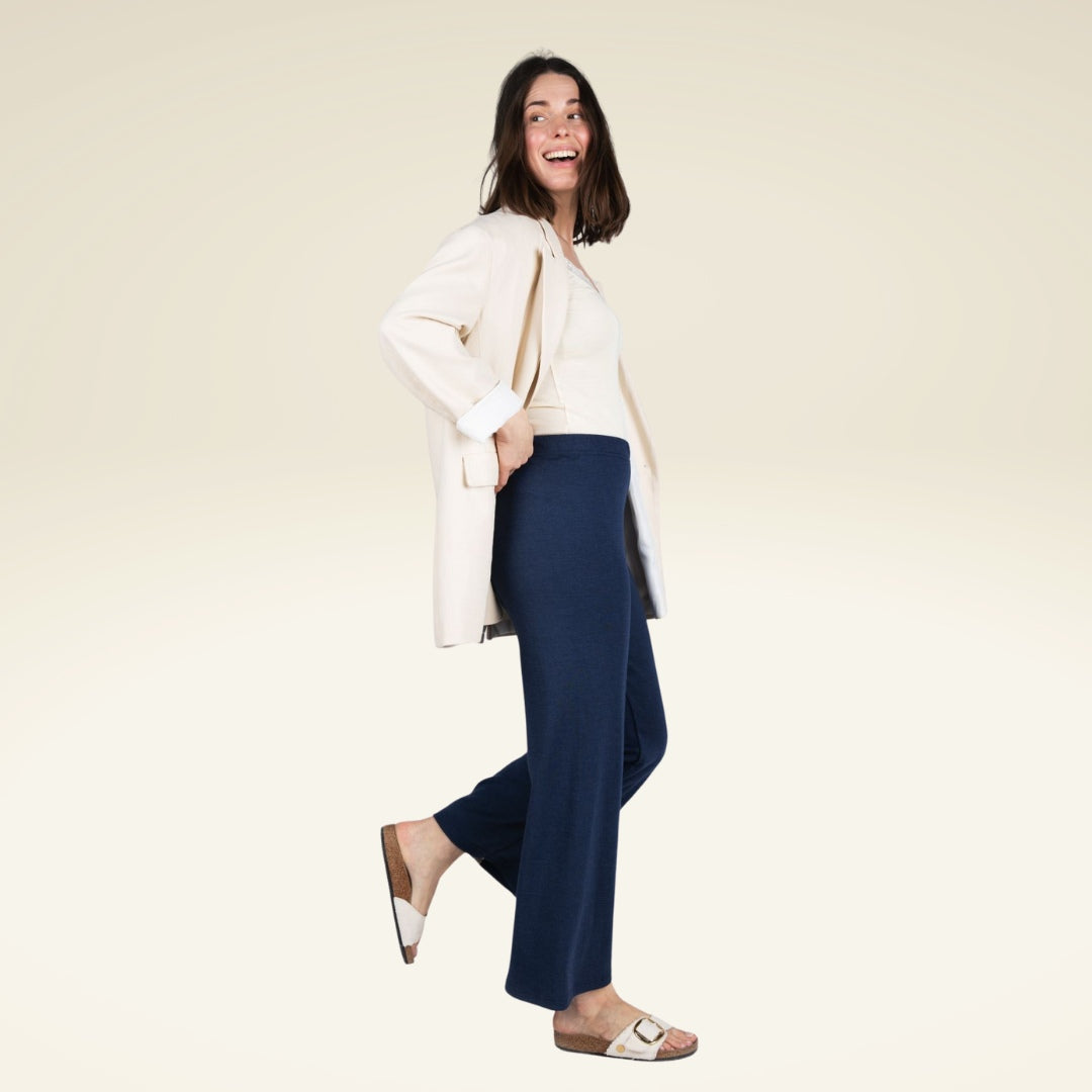 Damen Lounge Hose aus Interlock-Material von ENGEL Blau 2