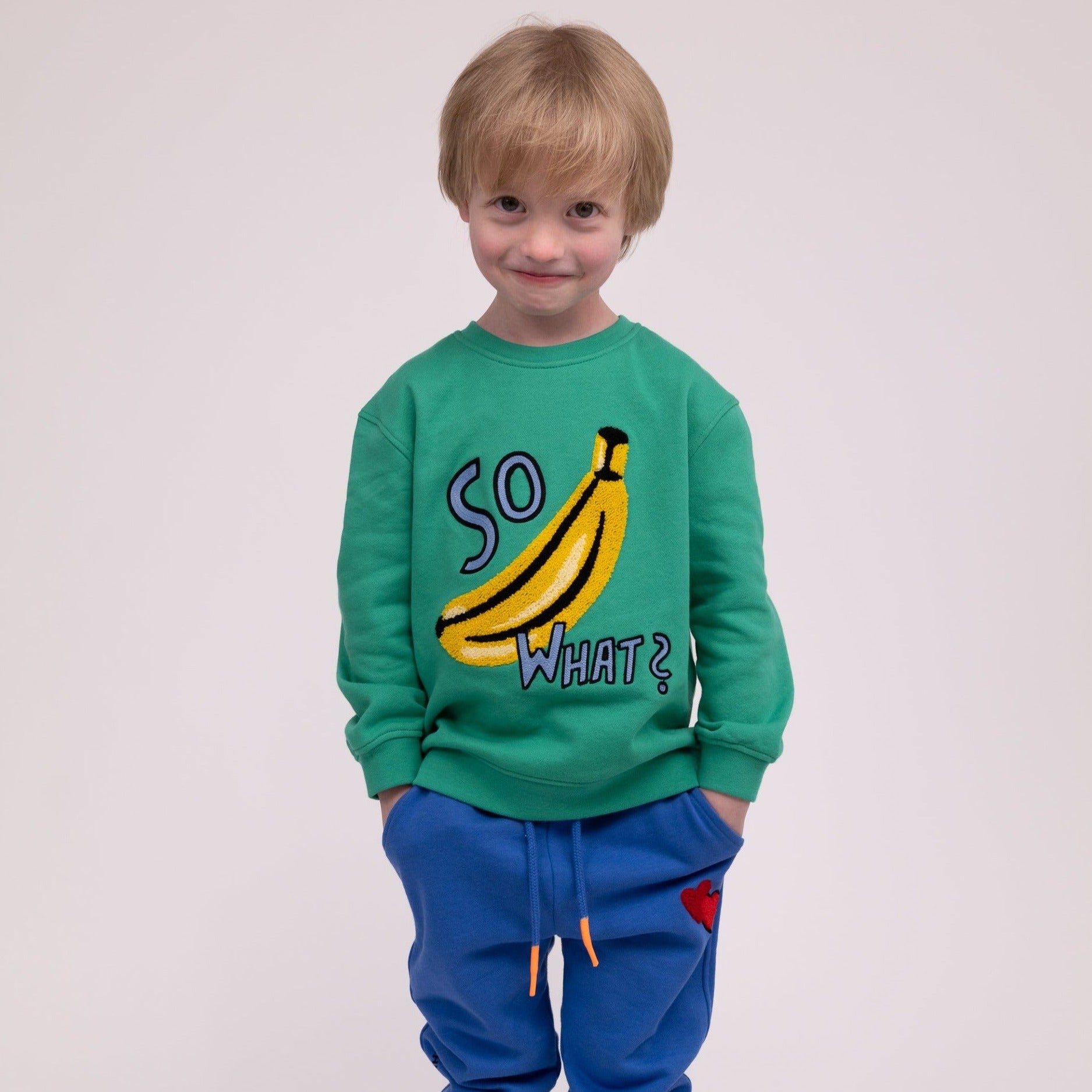KIDS SWEATSHIRT BANANA Jungle Green