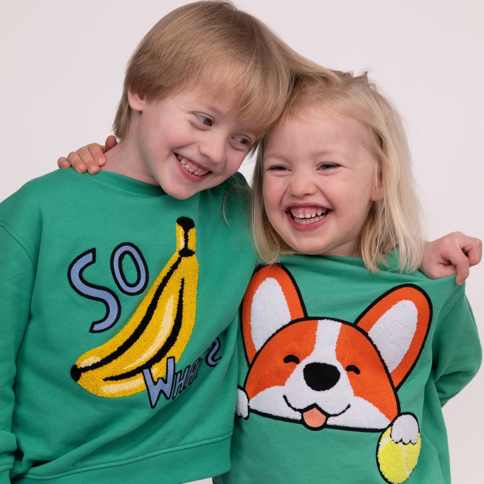 KIDS SWEATSHIRT CORGI Jungle Green