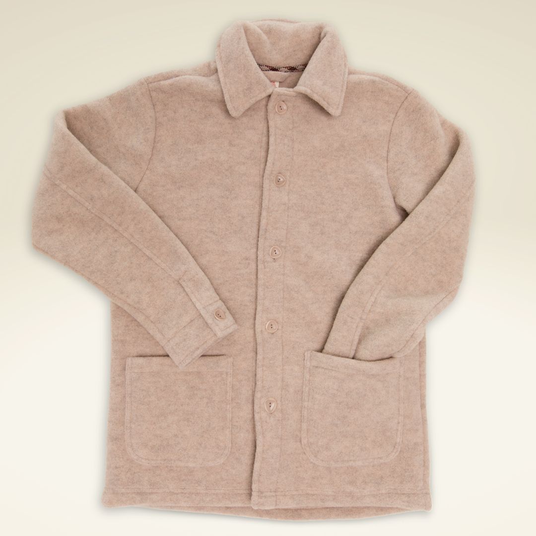 Unisex Fleece-Jacke aus flauschigem Bio-Schurwolle-Fleece von Engel