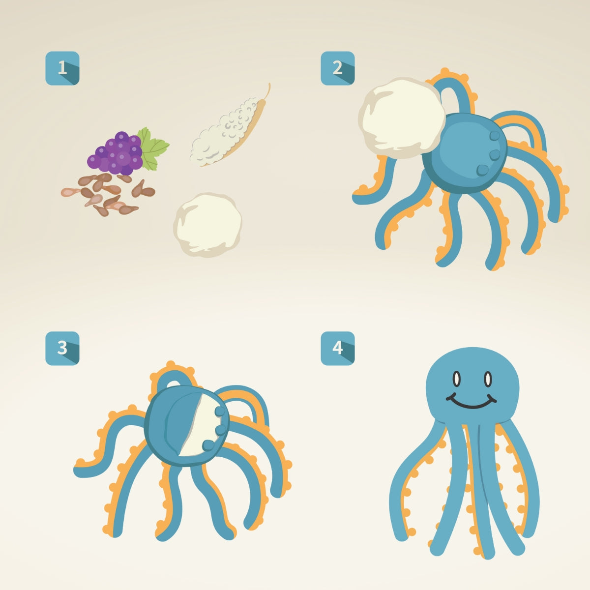 FuellMich octopus kuscheltier bio baumwolle 3
