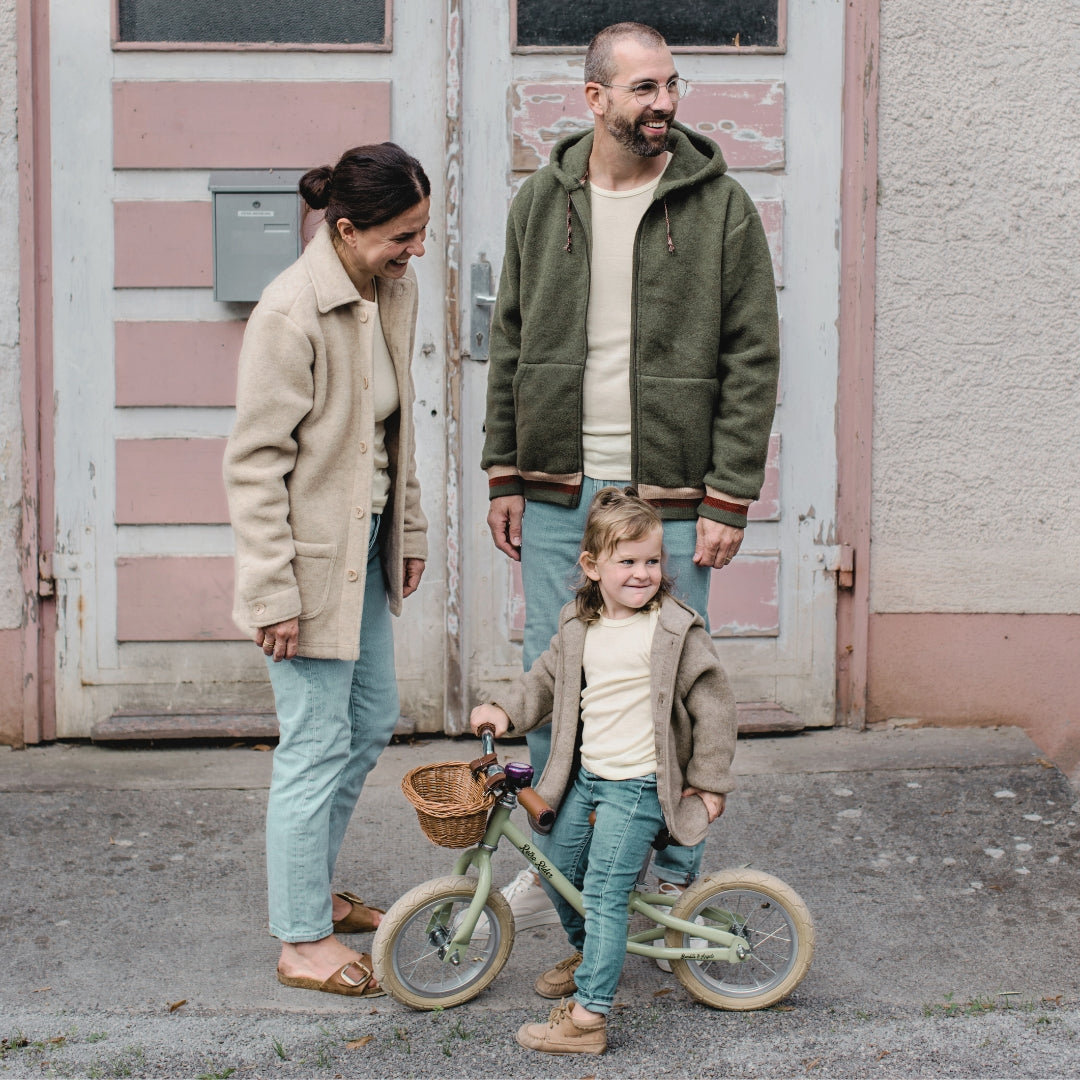 Unisex Fleece-Jacke aus flauschigem Bio-Schurwolle-Fleece von Engel Natur