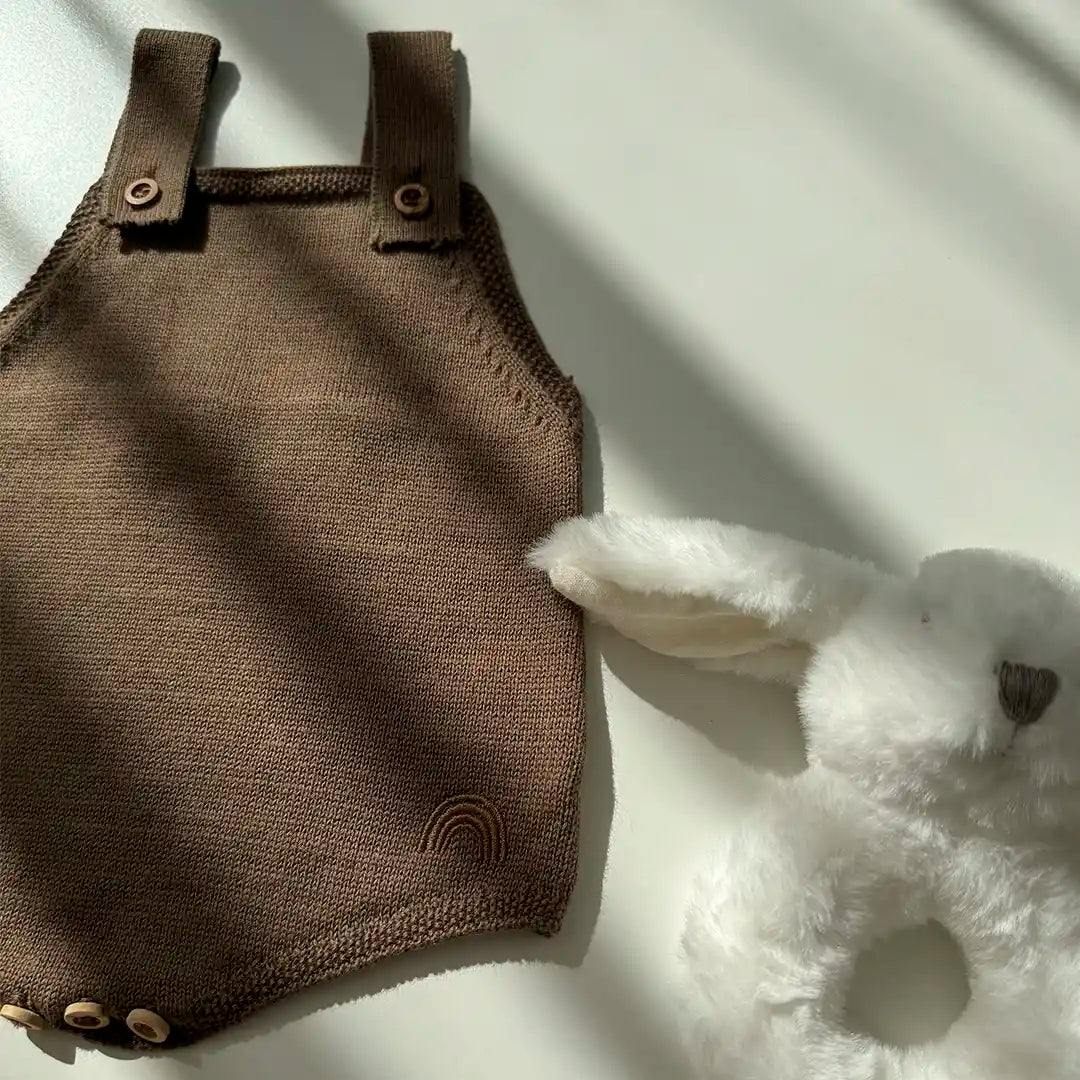 Baby Romper aus Bio-Baumwollstrick