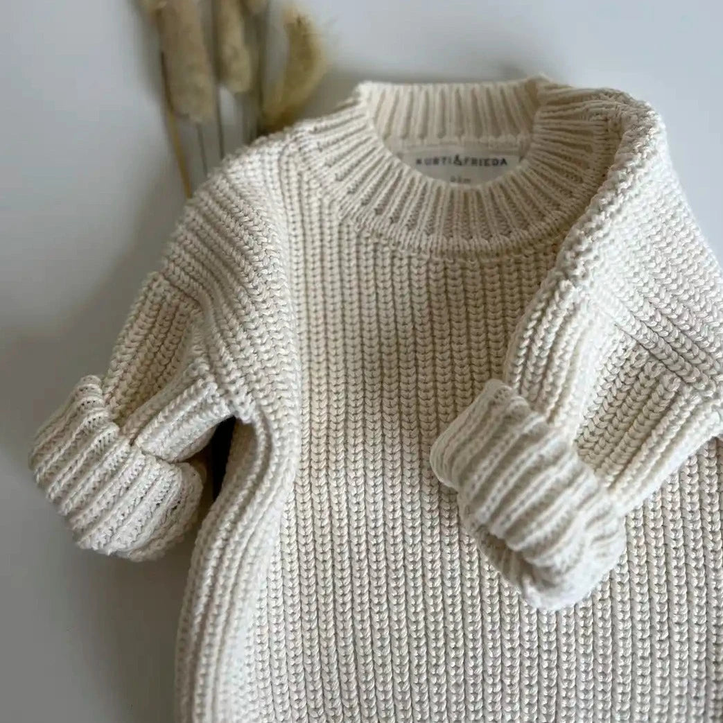 Baby/Kind Pullover aus Bio-Baumwollstrick