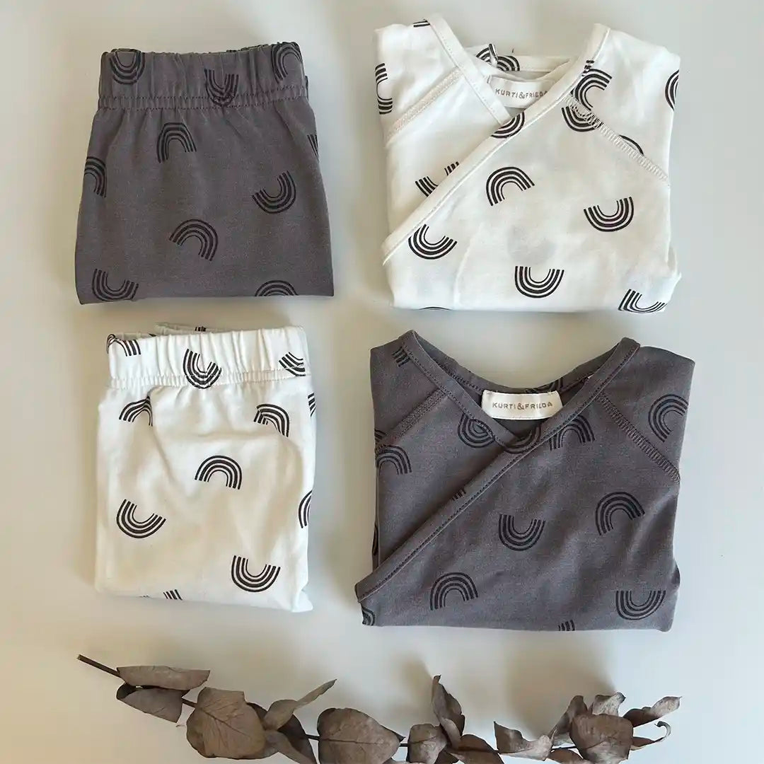 Rainbow Wrap-Top | Coffee