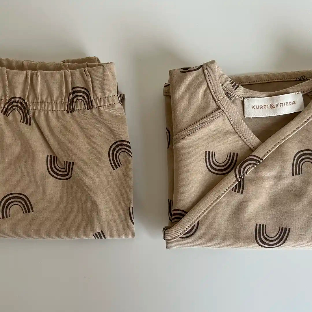 Rainbow Wrap-Top | Cappuccino