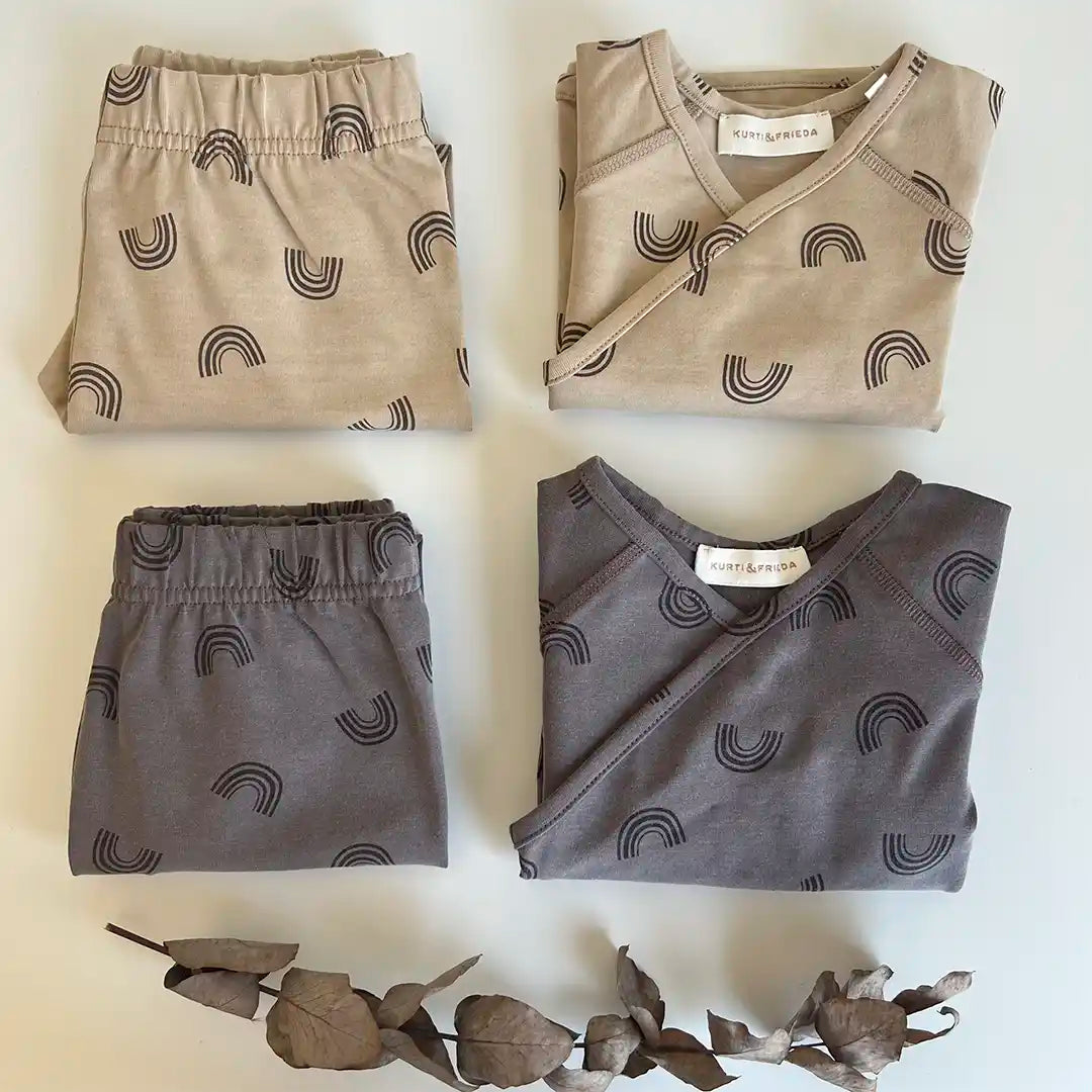 Rainbow Wrap-Top | Cappuccino