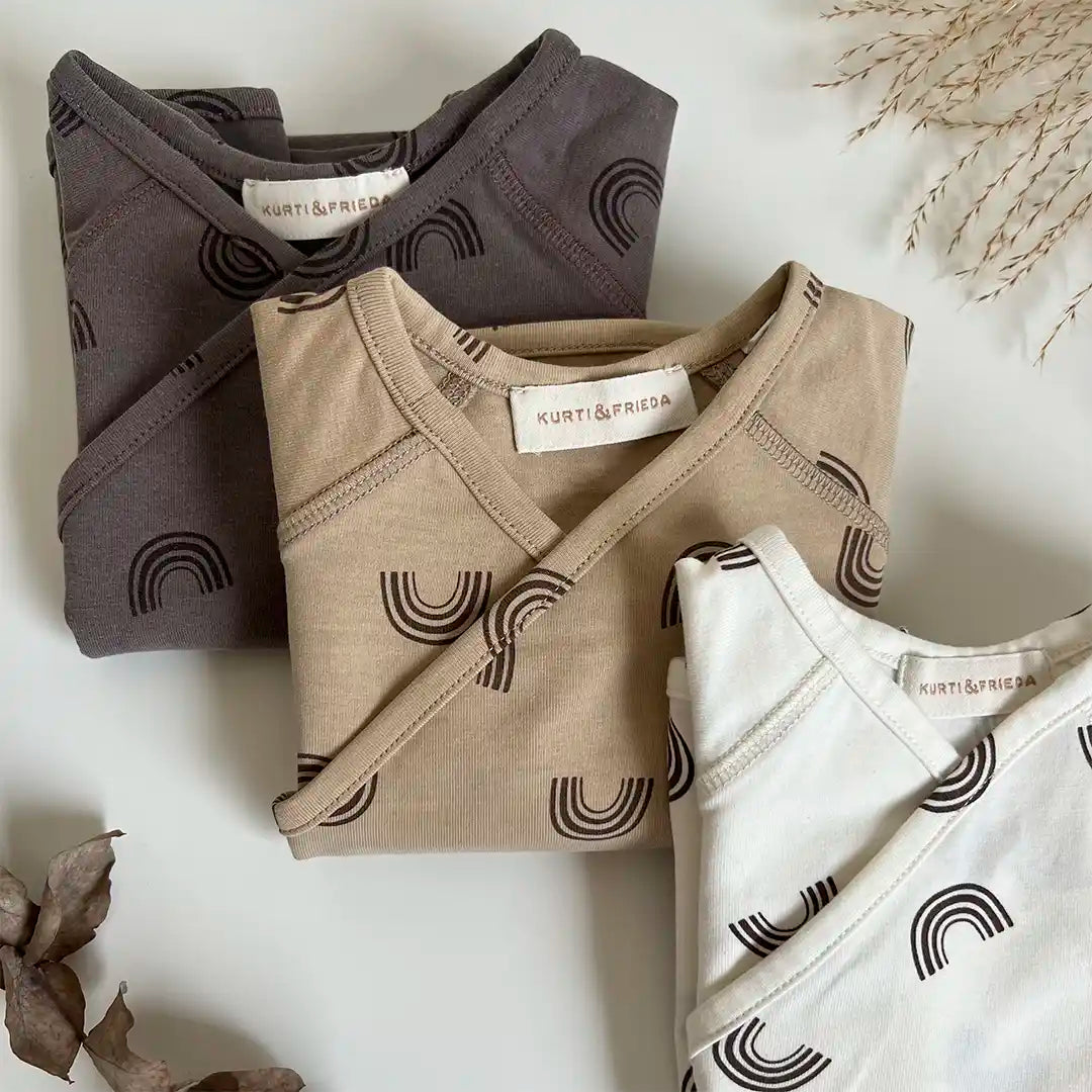 Rainbow Wrap-Top | Cappuccino