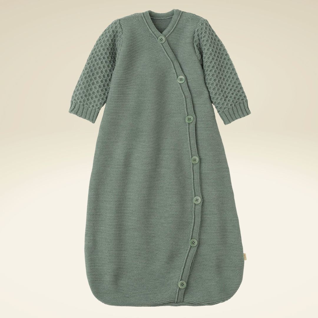 Baby Langarm-Strick-Schlafsack aus Bio-Merinowolle