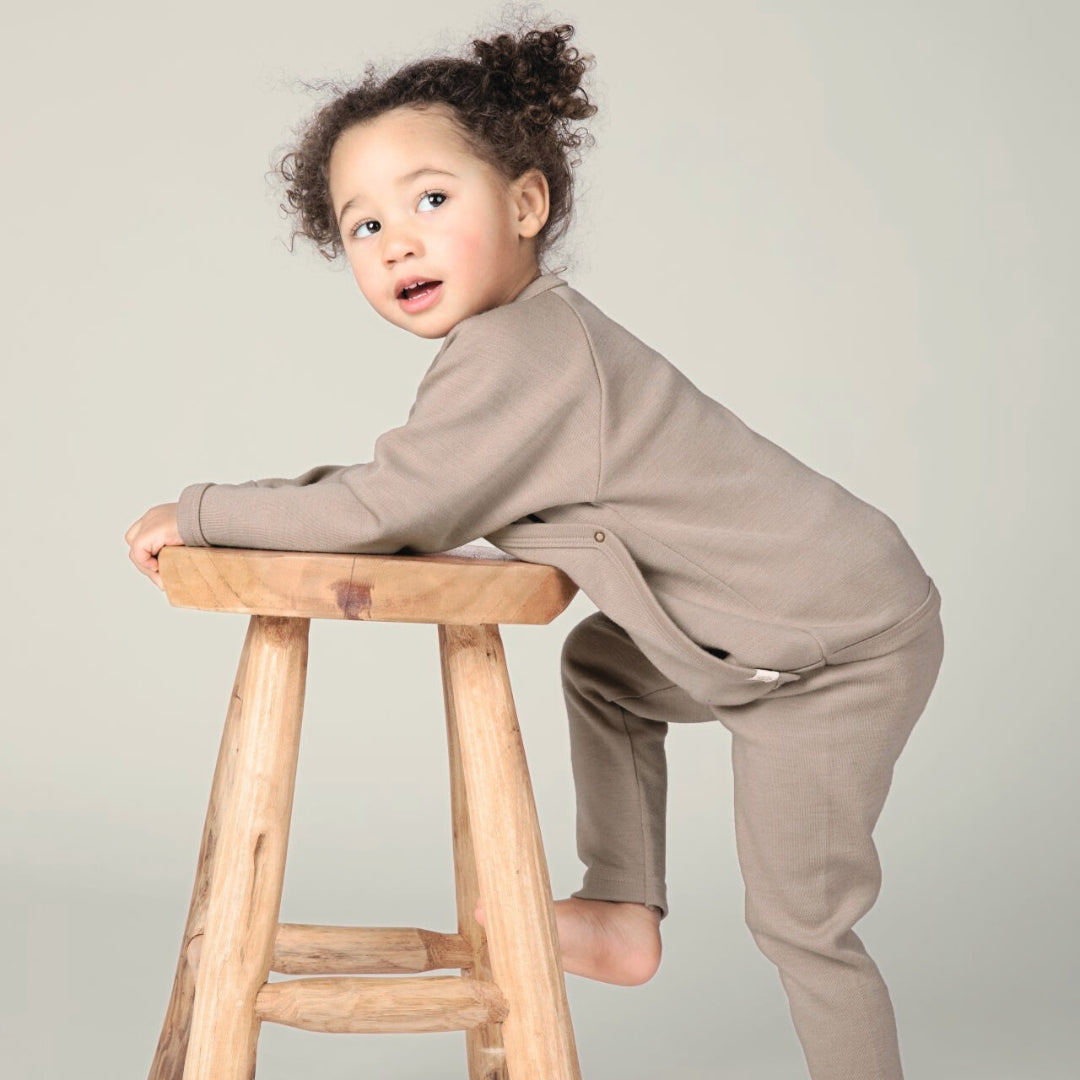 Baby/Kleinkind Wickelshirt aus Interlock-Material Sand 2