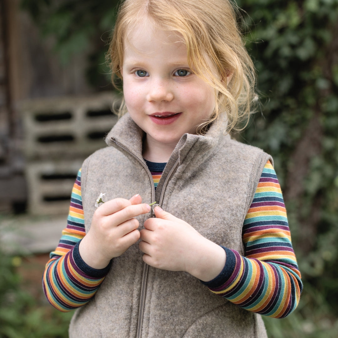 Kinder Weste aus Bio-Wollfleece - sasaní