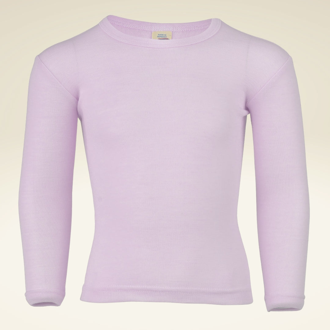 Kinder Shirt, langarm, Bio-Schurwolle-Seide-Mischung