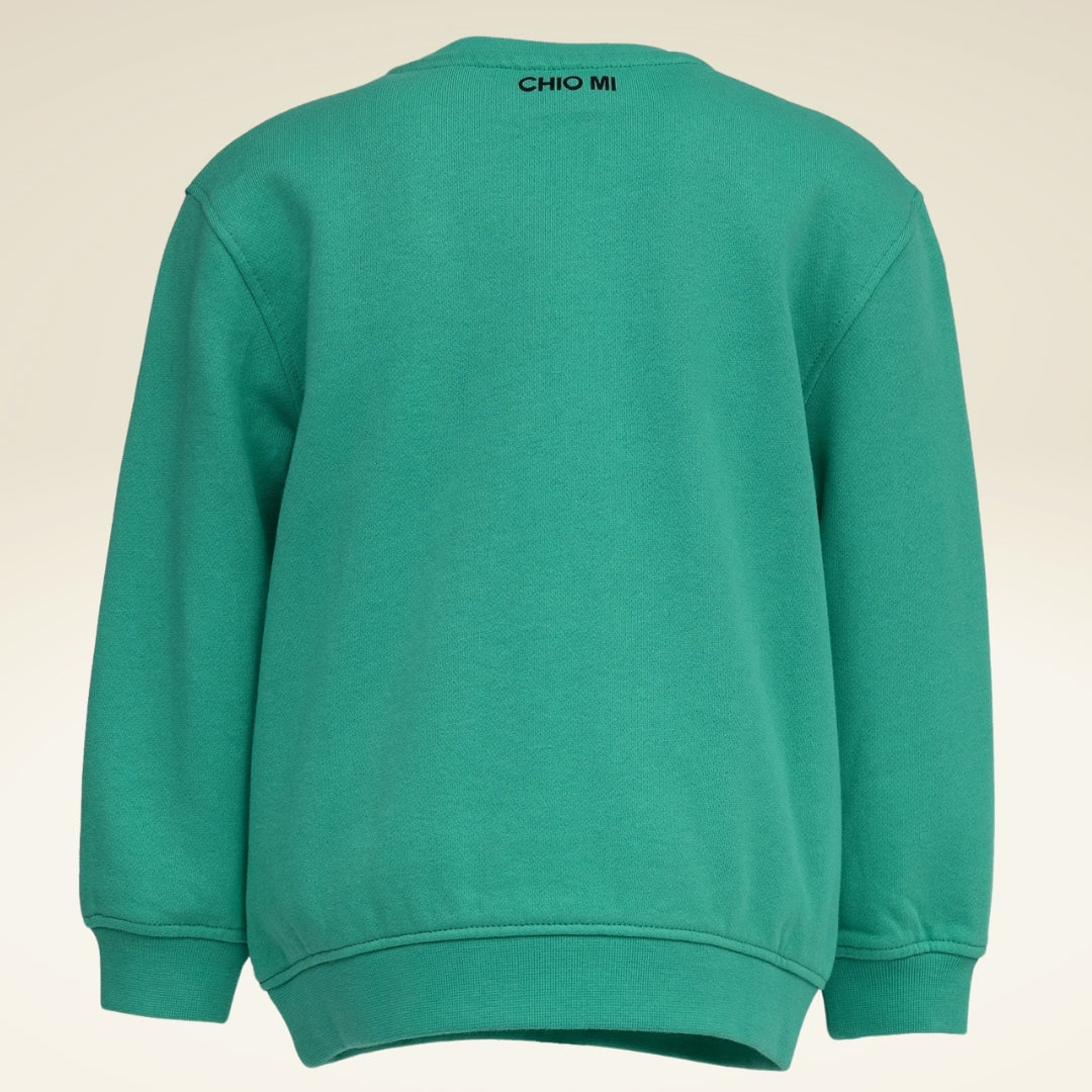 KIDS SWEATSHIRT LOVE Jungle Green - sasaní