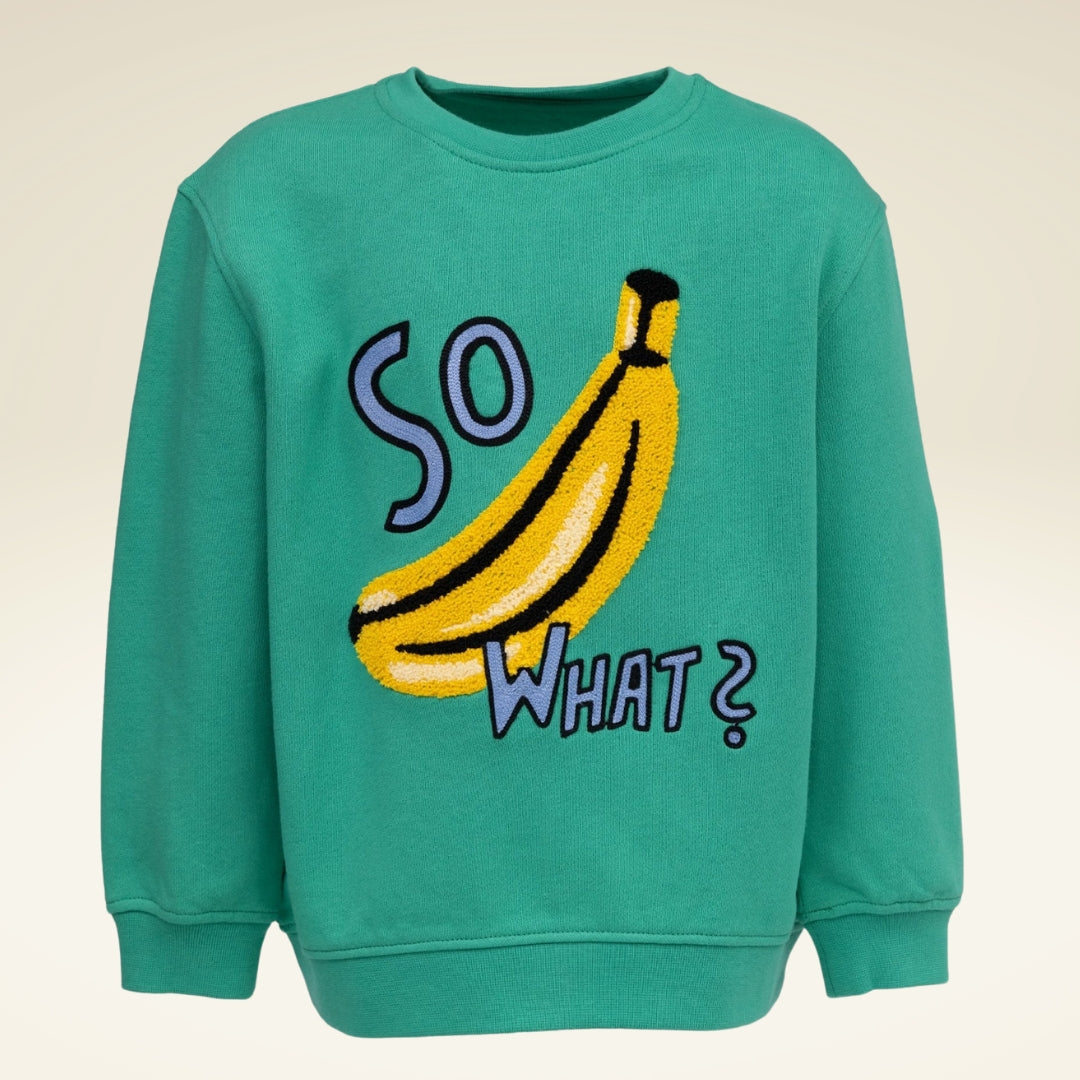 Kinder Sweatshirt aus Bio-Baumwolle mit Motiv Banane
