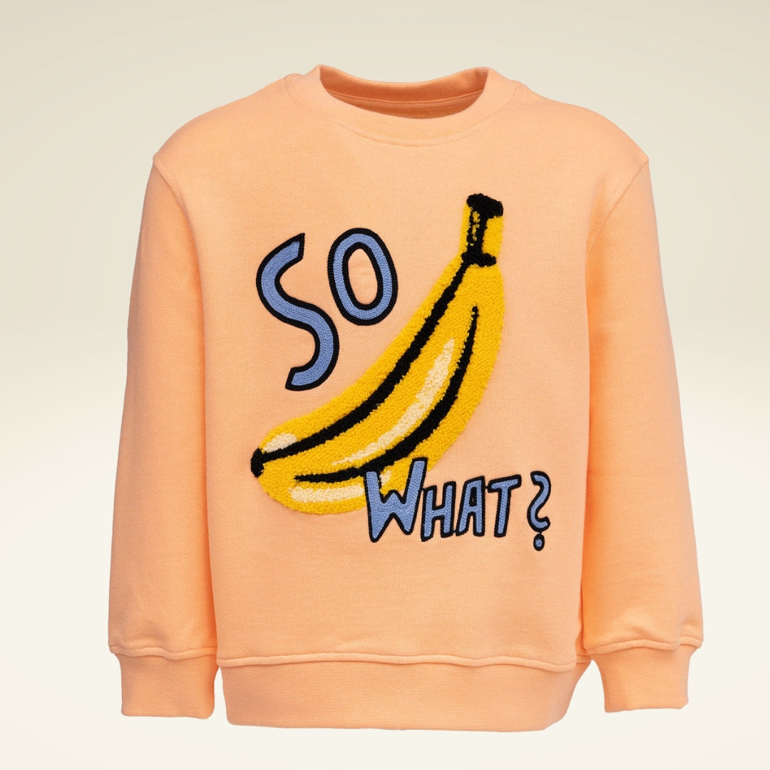 Kinder Sweatshirt aus superweicher Bio-Baumwolle mit Motiv Banane