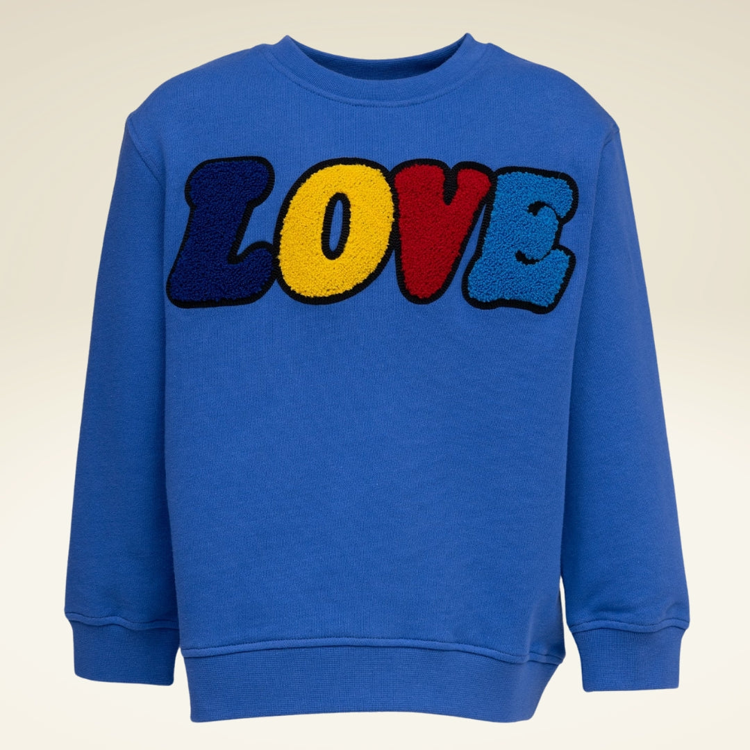 Kinder Sweatshirt aus Bio-Baumwolle mit Motiv Love