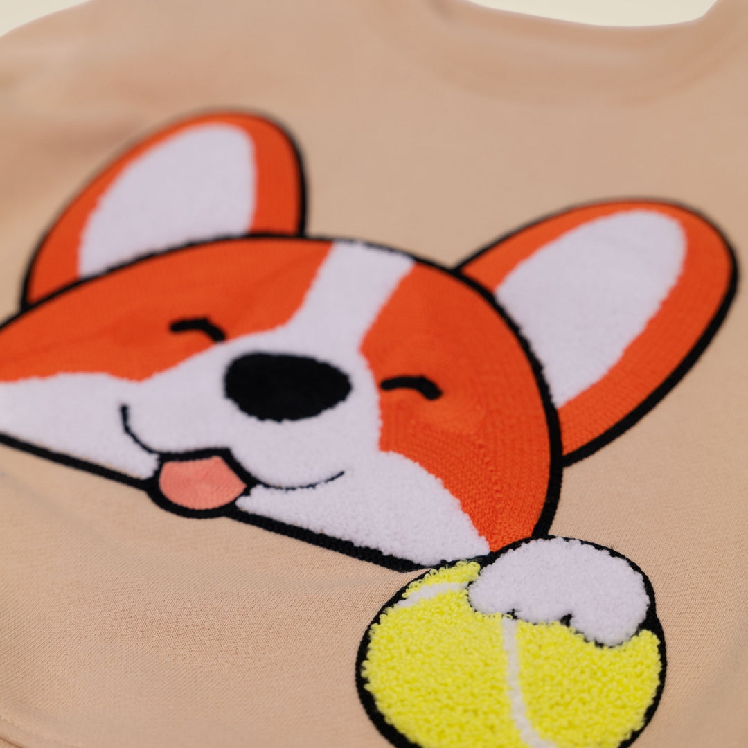 Kinder Sweatshirt aus Bio-Baumwolle mit Motiv Hund - sasaní