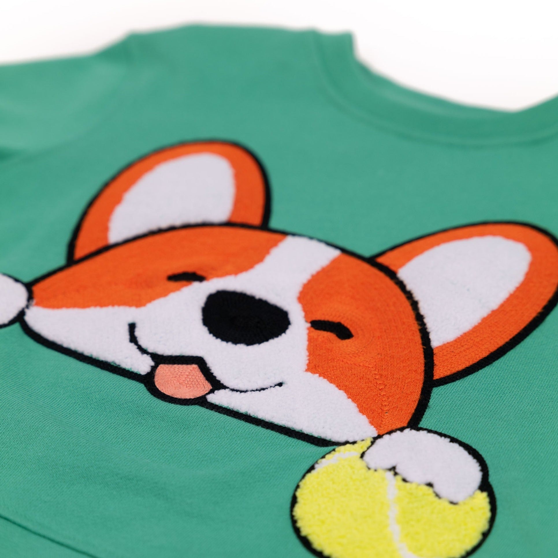 KIDS SWEATSHIRT CORGI Jungle Green
