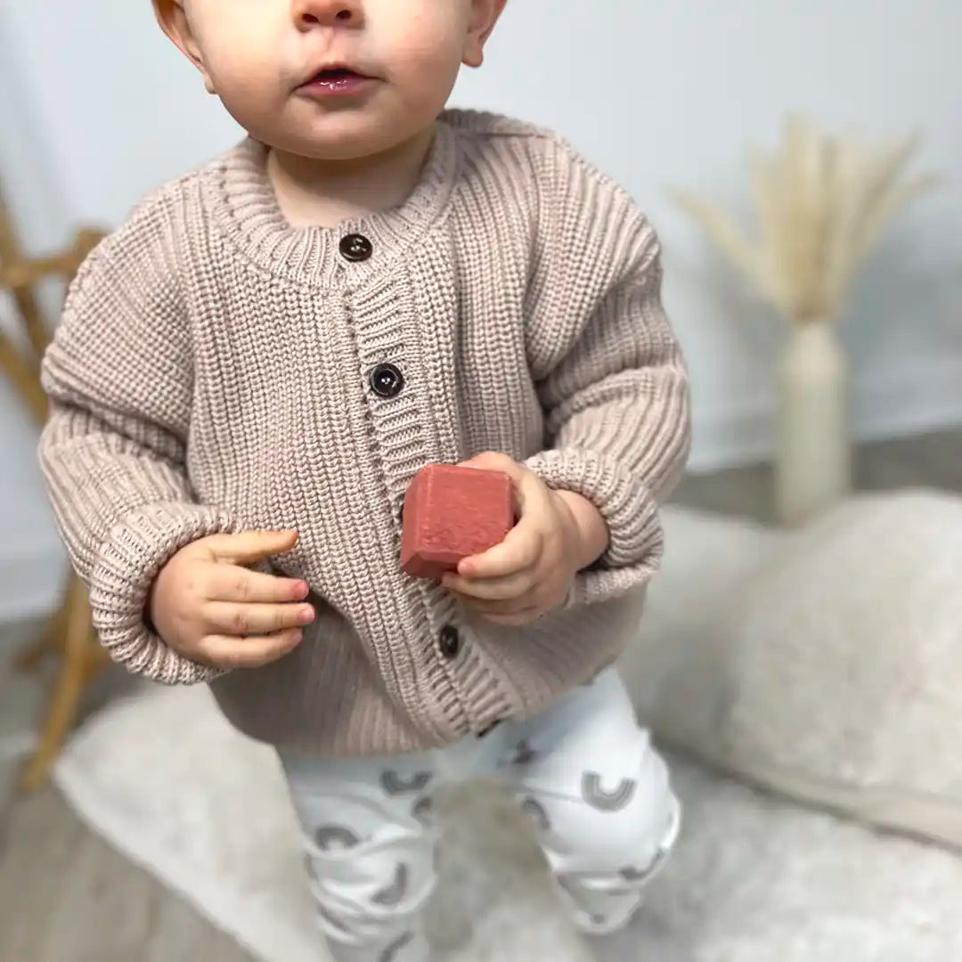 Baby Cardigan aus Bio-Baumwollstrick