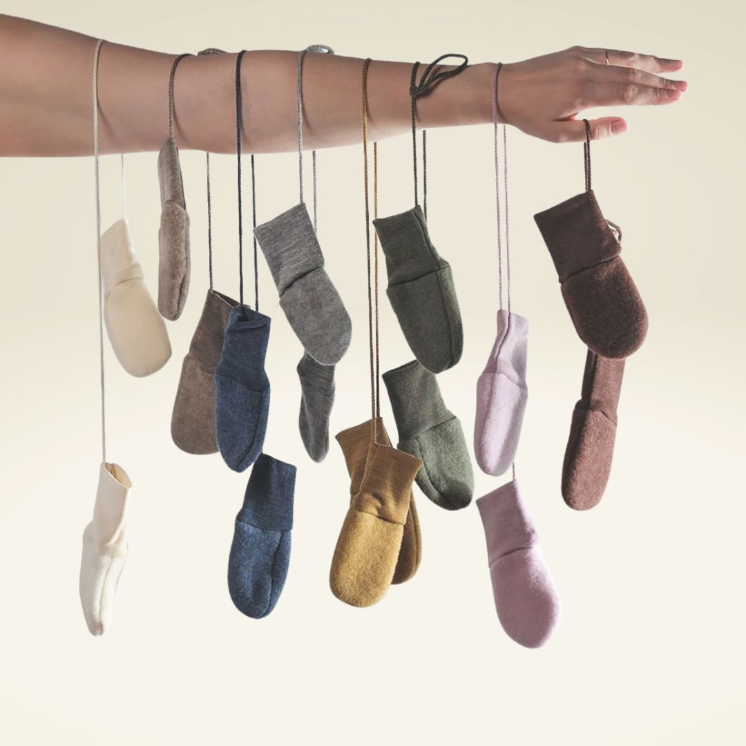 Baby Fäustel aus Bio-Schurwolle-Fleece