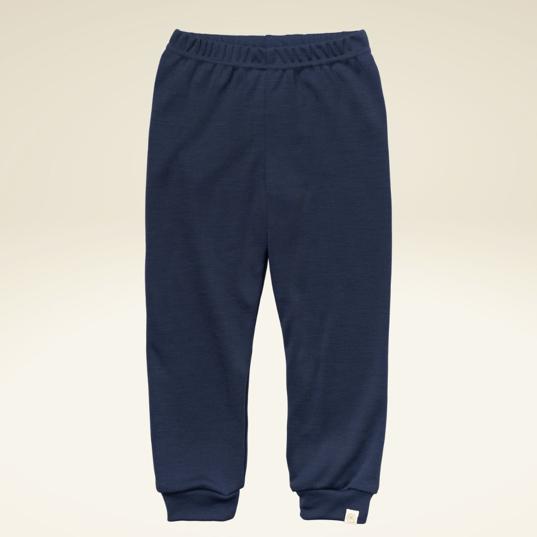 engel-kinder-joggingshose blau interlock-material