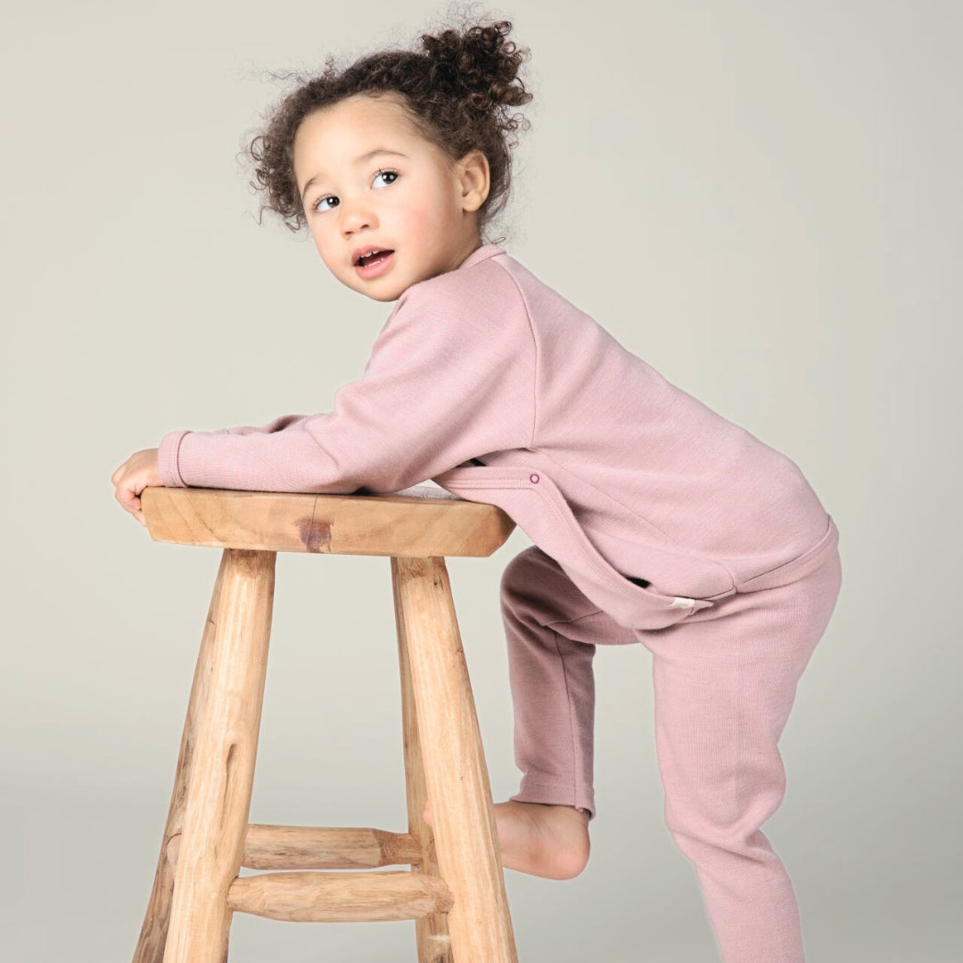 Baby/Kleinkind Wickelshirt aus Interlock-Material Rose