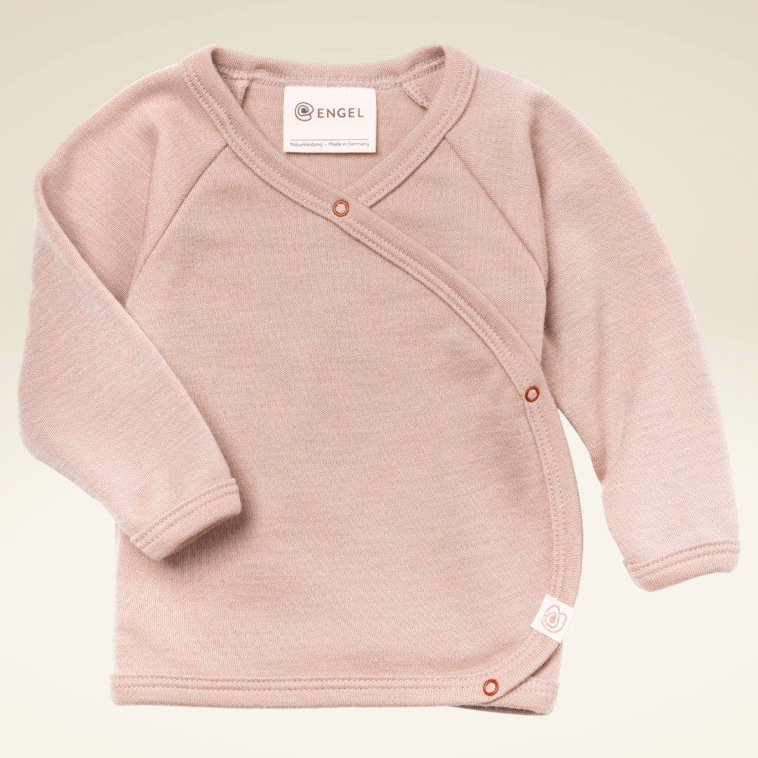 Baby/Kleinkind Wickelshirt aus Interlock-Material Rose