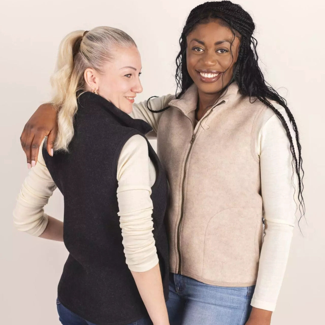 Damen Weste aus Bio-Schurwolle-Fleece - sasaní 