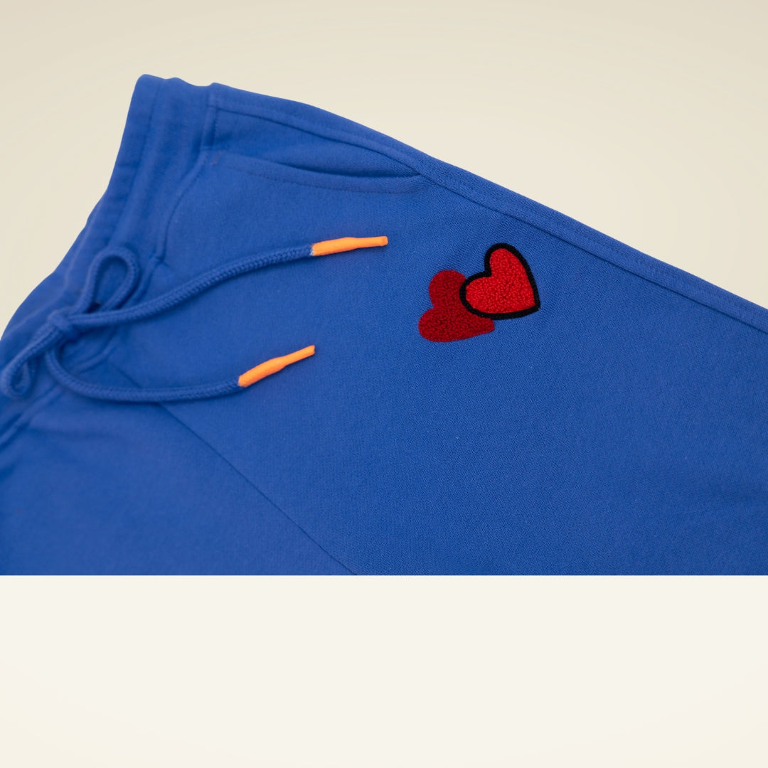 SWEATPANTS ADULTS Unisex HEART Royal Blue - sasaní 
